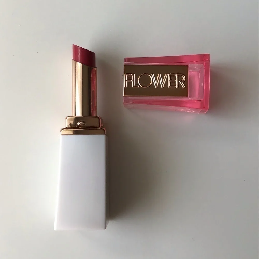 FLOWER Lipstick by Drew NEW Petal to the Metal LB1 Berry Pink Lip Butter Pretty